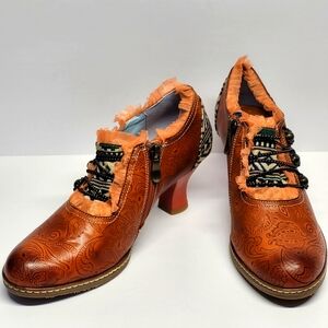 Socofy Boho Leather Booties